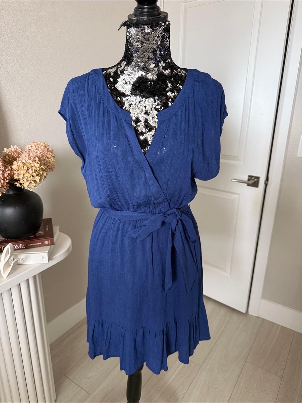 BB Dakota Royal Blue  Dress with Tie Waist